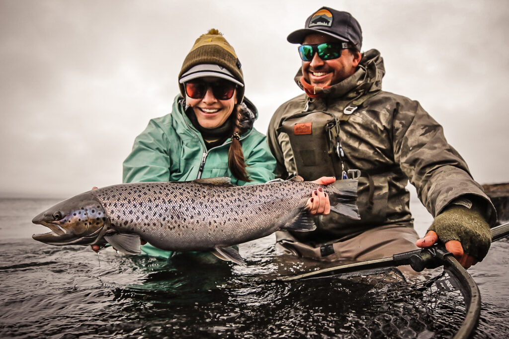 Couple Fishing for Salmon